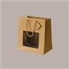 LUCGEL 10 Pz Shopper Busta Carta Kraft Lusso Avana Ideale come Portabottiglie 250/500 ml Birra 22,5+15x26 cm