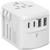 Xoopar Tripper Adattatore da Viaggio Universale 150 Paesi 4 USB - Bianco