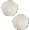 GOOHOCHY 2pezzi Ciotole Ceramiche per Salsa Design Fiore di Ciliegio Porcellana Piatti per Condimenti Eleganti per Cucina BBQ Picnic Sushi E Occasioni Speciali Bianco