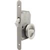 bricoleva.it Kit Serratura Porta Scorrevole Rosetta Tonda Con Nottolino, Maniglia con Serratura per Porta Scorrevole (Bianco)