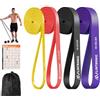Flintronic Elastici Fitness Set, 5 Resistance Band 150LB, Set di Elastici Fitness Con Manico, Cinturino Caviglia, Fissaggio Alla Porta, per Yoga, Pilates, Palestra, Calisthenics