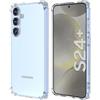 Captor Cover Samsung S24 Plus Trasparente in TPU Morbido e Silicone Flessibile, Antiurto, Shockproof, Paraurti, Assorbimento Urti, Protezione Totale, Anti Ingiallimento per Cover S24 Plus Samsung