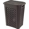 Kreher Tontarelli Arianna Cesta Portabiancheria, Modello Traforato, Plastica, Wenge, 50 Litri
