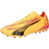 Puma Men Ultra Match Mg Soccer Shoes, Sun Stream-Puma Black-Sunset Glow, 40 EU