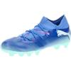 PUMA Future 7 Match Fg/AG Jr, Soccer Shoe Unisex - Bambini e Ragazzi, Bluemazing Puma White Electric Peppermint, 43 EU