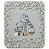 Piccola casa 65011 - Coperta, 110 x 140 cm, colore: senape e grigio