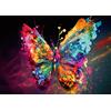 Ulmer Puzzleschmiede Effetto farfalla, 1000 pezzi, puzzle a forma di farfalla colorata come esplosione di colore su sfondo antracite, qualità puzzle, made in Germany