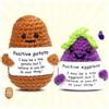 IKELY Potato positivo, Pocket Hug Positive Patel,Creative Plush Plushie,Mini Peluche Personaggi Divertenti Patate Melanzane Bambola, Keepsake Ornamento Decoration,Buona fortuna, regali motivazionali, 2