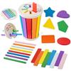 Smartwo Giochi Montessori 1 2 3 Anni, Giochi Incastri in Legno per Bambini, Imparare Forme e Colori, Motricità Fine, Gioco da Viaggio Bambini, Regalo Bimbo, Giocattolo Sensoriale