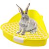 Daelesr Toilette per Coniglio, Vasino per Conigli, Lettiera per Cavia Vasino, Toilette per Animali Domestici Triangolo, Staccabile Addestratore Vasino per Criceti, Cincillà, Conigli, Furetti (Giallo)