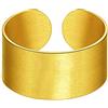 Suplight Anello Uomo Oro Aperto 5mm Anello Oro Uomo a Fascia Semplice Anello Uomo Regolabile Anello Uomo Acciaio Inossidabile