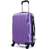 R.Leone Ryanair 55x40x20cm Valigia Trolley Bagaglio a mano Rigido Ultraleggero in ABS 4 Ruote smontabile Rimovibili Autonome 20373N (Valigia 55X40X20cm, Viola)