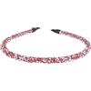 Glamour Girlz Cerchietto per capelli da bambina con strass scintillanti incastonati, stretto, sottile, 5 cm, per matrimoni, occasioni formali, damigelle, Natale, compleanni, concorsi nuziali, feste formali (argento