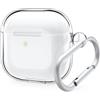elago Cover Trasparente per AirPods 4 | Moschettone Incluso, Riduzione dell'Ingiallimento, Ricarica Wireless (Trasparente)