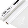 IModeur Vinilo adesivo bianco, 30,5 cm x 244 cm pellicola adesiva bianco lucido, vinile bianco per Cricut, Silhouette Cameo, La maggior parte delle macchine da taglio