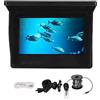 SHEHUALI Macchina fotografica subacquea per la pesca, Schermo IPS da 4,3 pollici Fish Finder LCD Visual Fish Detector Telecamera da pesca subacquea IP67 Deep Waterproof