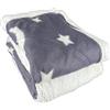 HOME ZEN HOUSEHOLD LINEN coperta plaid di pile art not morbido e caldo con retro sherpa effetto lana 200x220cm riquadri