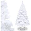 ISOISL Albero di Natale artificiale bianco, 180 cm, con supporto in metallo, materiale PVC, falso albero di Natale con 770 punte, per creare un'atmosfera natalizia.