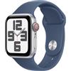 Apple Watch SE GPS + Cellular 40mm Cassa in Alluminio Color Argento con Denim Sport Band - S-M