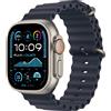 Apple Watch Ultra 2 GPS + Cellular 49mm Cassa in Titanio con Navy Ocean Band