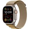 Apple Watch Ultra 2 GPS + Cellular 49mm Cassa in Titanio con Tan Alpine Loop - Medium