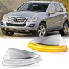 POPMOTORZ LED Indicatori di Direzione Specchietto Retrovisore, 2 Pezzi Frecce LED Specchietto per Mercede-s ML Class W164 ML300 ML500 ML550 ML320 C-Class W204 Viano W639 Vito Bus W639, Trasparente