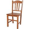 t m c s Tommychairs - Sedia modello Silvana per cucina bar e sala da pranzo, robusta struttura in legno di faggio color ciliegio e seduta in legno