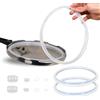 ADARPA Set di 2 guarnizioni complete in gomma per pentola a pressione GM 5L/6L compatibili con le serie di pentole a pressione GM H Deluxe, B, C, D, E, F, G, Cecotec | Accessori resistenti e durevoli