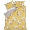 Catherine Lansfield Canterbury Easy Care set copripiumino, ocra, king