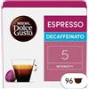 NESCAFÉ DOLCE GUSTO Espresso Decaffeinato Caffè, 6 Confezioni da 16 Capsule (96