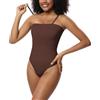 SHEKINI Body Donna Elegant Senza Spalline Body Contenitivo Modellante Donna Sexy Shapewear Bodysuit Schiena Scoperta Bodys Senza Maniche con Tracolla Rimovibile Snellente Pancia Piatta Body Shaper
