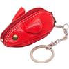 BAWAKO Mini Portamonete in Pelle, Mouse, Ciondolo, Attacco per Borsa a Tracolla, Bambini Adulti, Rosso