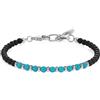 GAVU Bracciale Pietre Naturali Uomo Donna, Bracciale Unisex di Perline di Turchese Sintetico e Onice Opaco
