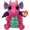 TY Beanie Boos - Spitfire il Draghetto Rosa con Occhi Lilla Grandi e Glitter, il Peluche con gli Occhi Grandi Scintillanti - 15 Cm - T37361