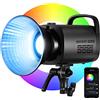 NEEWER CB60 RGB 70W LED Video Luce con Controllo App, Bowens Mount COB Full Color Uscita Continua Illuminazione 18000Lux/1m CCT 2700K-6500K CRI97+17 Scene per Fotografia/Studio Video Recording