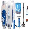 Zray SUP Gonfiabile Stand Up Paddle Board X1 Dropstitch con pompa per il trasporto e guinzaglio di sicurezza, fino a 140 kg, 310 x 81 x 15 cm, blu