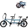 BGGFNZ Biciclette Tandem Pieghevoli Bici da Cruiser da Spiaggia per Adulti, Bici Tandem con Ruote da 20 Pollici, Biciclette Tandem Regolabili a 7 velocità Cruiser Bike