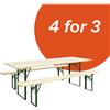 Offerta: 4 per 3, set di tavolo e panche per birreria - kaiserkraft