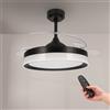 M LEDME Lampadario Ventilatore da soffitto Black Yeray 36W illuminazione Led regolabile con telecomando M LEDME