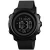 SKMEI Orologio sportivo digitale da uomo, impermeabile fino a 50 m, a LED, militare, multifunzione, cronometro, conto alla rovescia, data e allarme automatico, nero, Cronografo, digitale