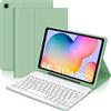 JADEMALL Custodia con Tastiera per Samsung Galaxy Tab S6 Lite 10.4 2024/2022, Italiano QWERTY Tastiera Magnetica Staccabile con Supporto Pencil, Verde chiaro