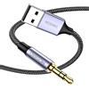 MOSWAG Cavo Audio da USB a 3,5 mm Maschio, Cavo da Jack per Cuffie a USB AUX, Adattatore Jack Audio TRS da 3,5 mm Intrecciato in nylon compatibile con PC, laptop, Windows, PS4/PS5.