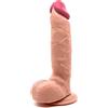 SEXY EMPORIUM Dildo realistico flessibile con morbide ventose, giocattolo per donne e coppie principianti in camera da letto (bianco, 24 cm)