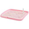 perfk Toilette per Cani Cani Tappetino per lettiera per Animali Domestici Vaschetta per lettiera Portatile Staccabile Rimovibile per Cuccioli Piccoli, Recinzione Bassa Rosa