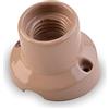 AMARCORDS - Plafoniera in porcellana inclinata attacco e27 base applique portalampade vintage colore TORTORA