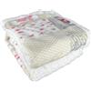 HOME ZEN HOUSEHOLD LINEN coperta plaid di pile art not morbido e caldo con retro sherpa effetto lana 200x220cm rosato