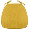 Generic Giallo,Set of 1, Dining Chair Pad, 41X43cm U-Shape Memory Foam Kitchen Chair Cuscino, Sala da Pranzo Sedia Cuscini con Legami, Cucina Sedia Pad