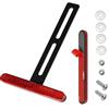 evermotor Catarifrangente per Moto 2 Pezzi - 100x13x6mm con Supporto a T Lungo, Omologato E4, Mini Adesivo Rosso Posteriore per Scooter e Moto