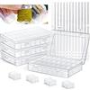 Blulu Set di Scatole per Organizer per Filo da Ricamo, Include Scatola Portaoggetti a Punto Croce con 24 Scomparti 50 Bobine di Filo Interdentale Adesivi con Numero di Filo Interdentale 1790