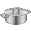 WMF Ultimate Cool - Pentola piccola da 24 cm, con coperchio in acciaio inox, per induzione da 4,1 l, in acciaio inox Cromargan opaco, manici che riducono il calore, pentola a induzione con scala